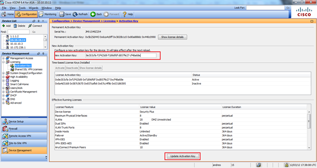 ASDM Activation Key