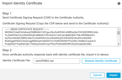 Import Identity Cert